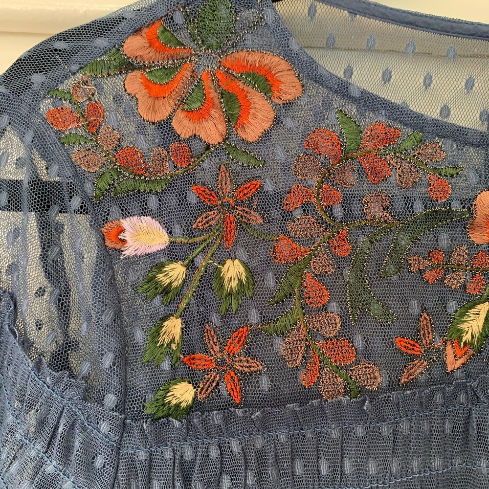 Maeve long sleeve embroidered dress - Picture 2 of 6